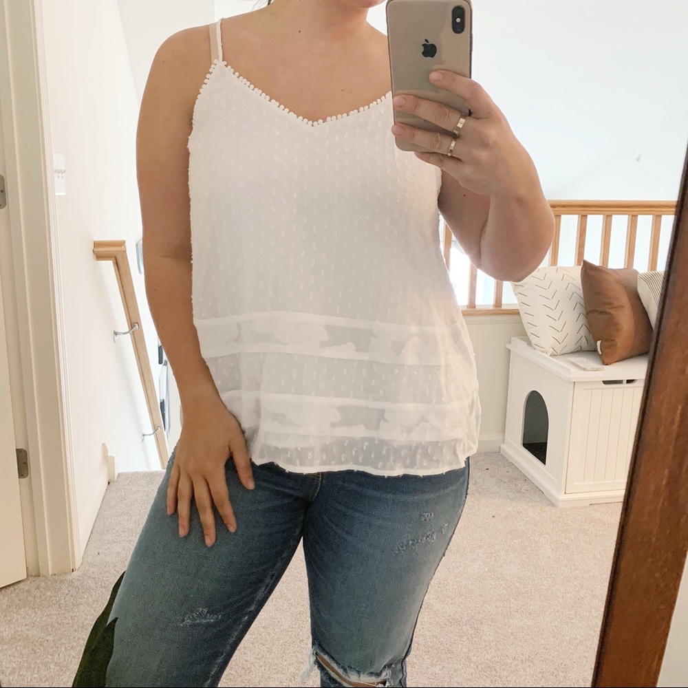 LOFT White Sleeveless Top